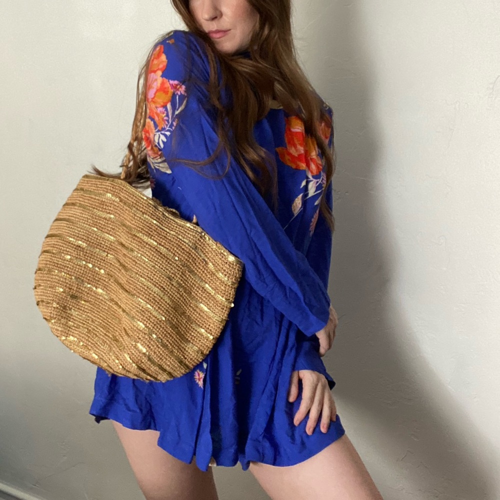 Free People Blue Floral Long Sleeve Dress - Picture 3 of 8
